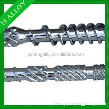 Screw and barrel for extrusion blow molding machine